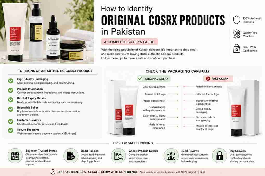 Guide to identifying original COSRX products in Pakistan